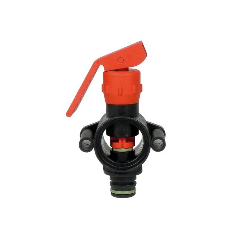 Vanne manuelle en T Polmac - sortie agrafe 21 mm