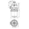 Filtre aspiration Arag 317 - 2" Mâle - 50 mesh bleu