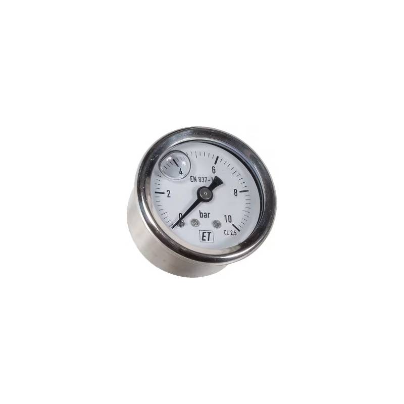Manomètre 40 mm - 0-10 bars - 1/8" arrière - boîtier inox