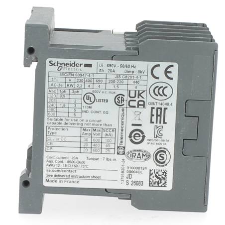 LP1K0910JD - Contacteur TeSys LPK-3P-AC-3 690V-9A Bobine 12 VDC (5)