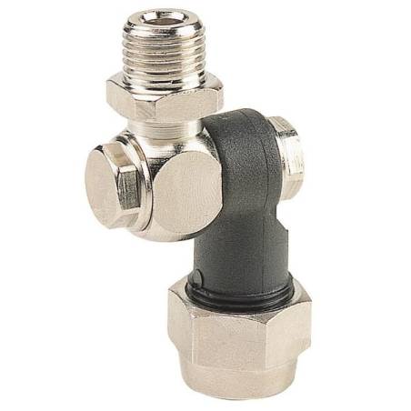 Porte buse simple articulé entrée 1/4"M - sorties 3/8" avec écrou