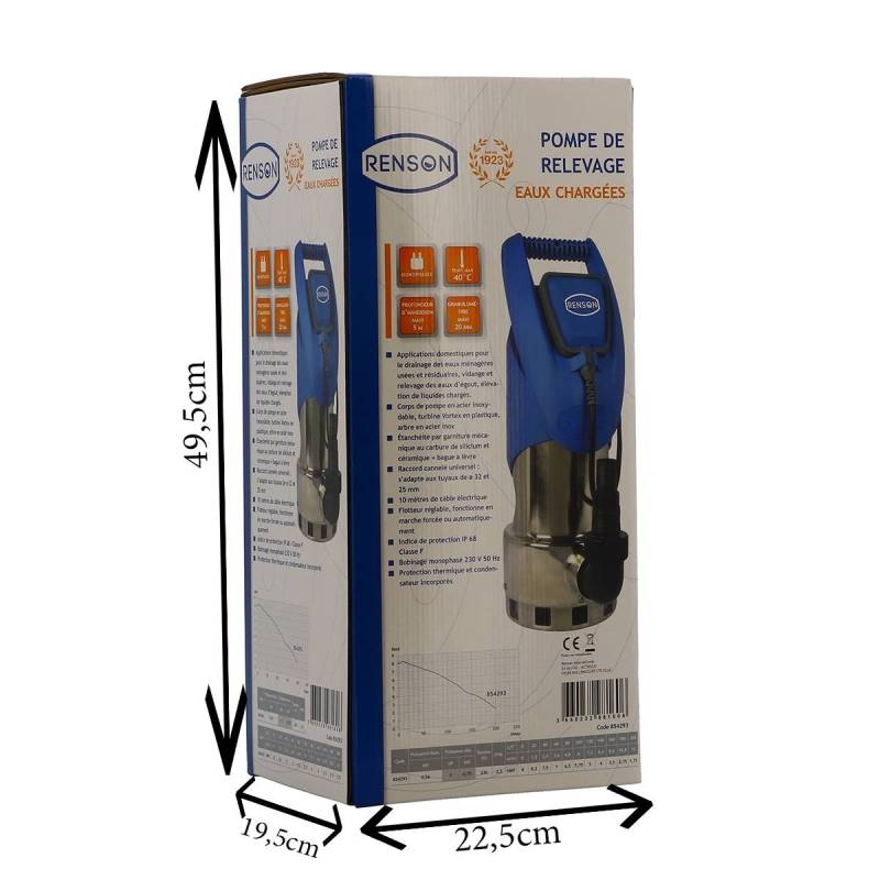 Pompe de relevage Renson-854293-200lmin-Carton