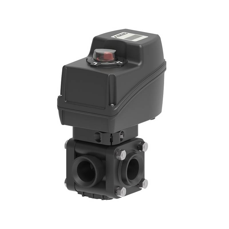 Vanne de coupure 3 voies Arag - 1"1/4 F - latéral - AMP