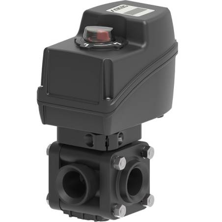 Vanne de coupure 3 voies Arag - 1"1/4 F - latéral - AMP